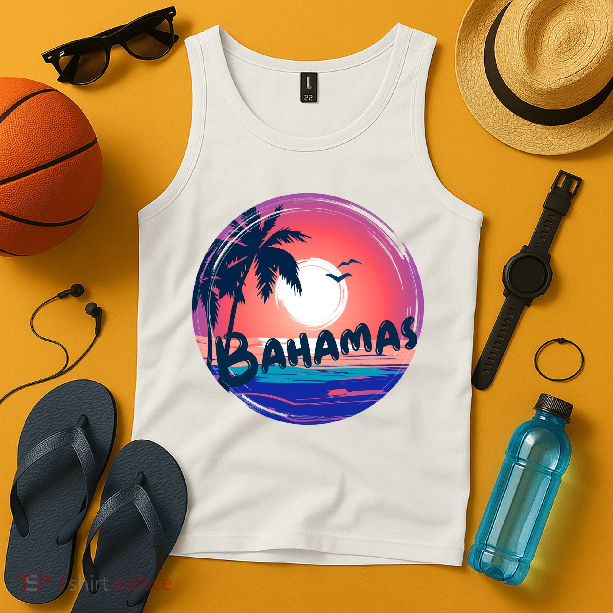 Bahamas Retro Circle Tank Top