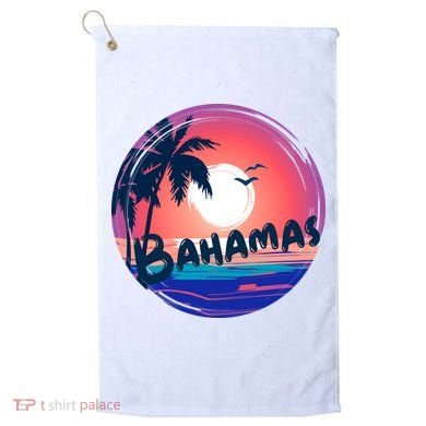 Bahamas Retro Circle Golf Towel