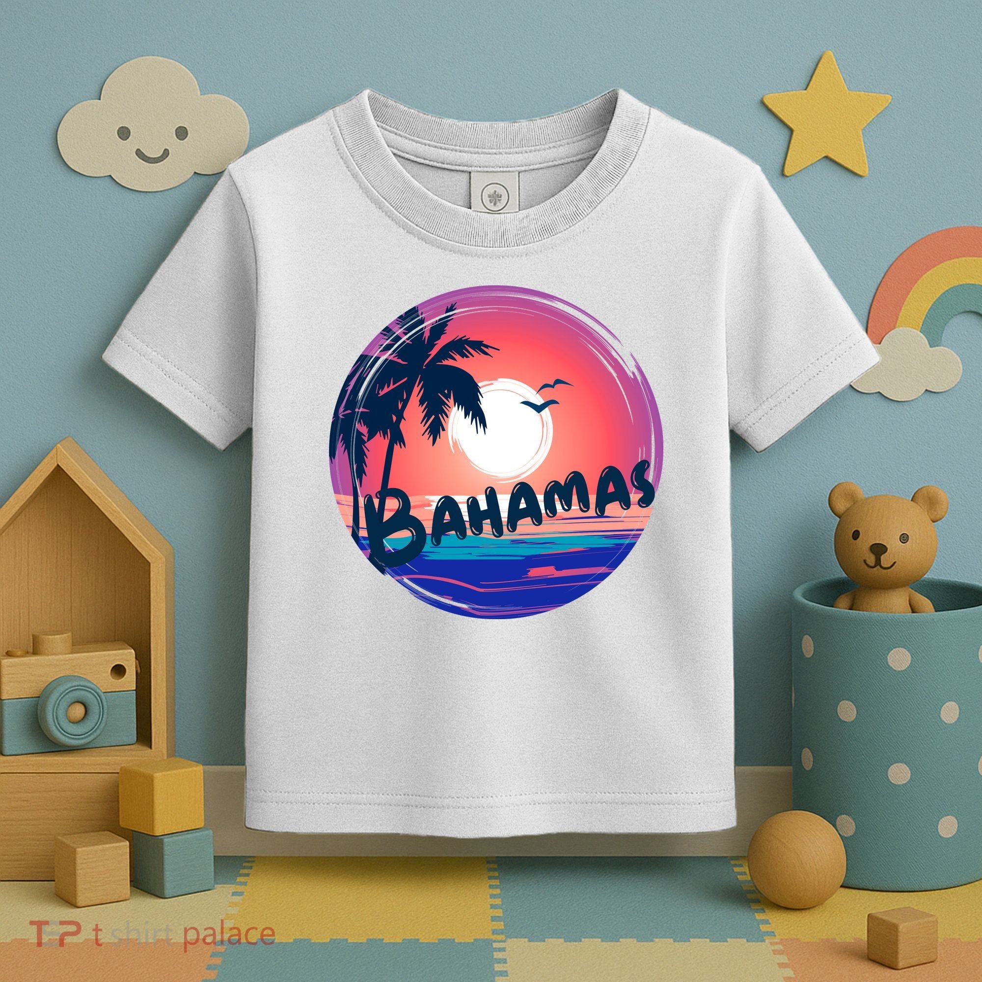 Bahamas Retro Circle Toddler T-Shirt