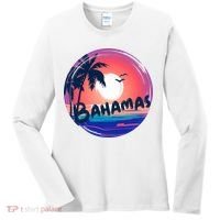 Bahamas Retro Circle Women's Long Sleeve Shirt thumb 0