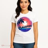 Bahamas Retro Circle Women's T-Shirt thumb 4