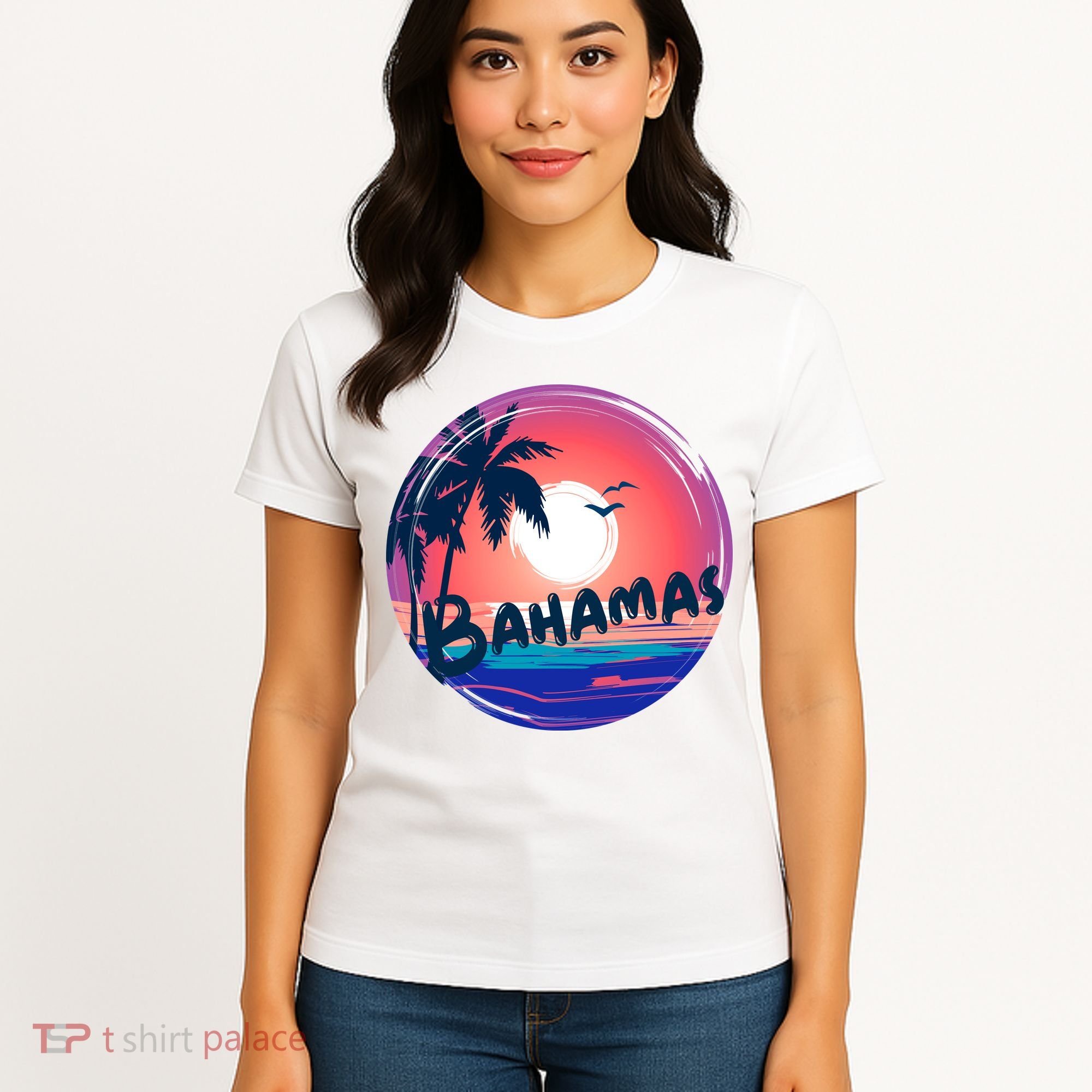Bahamas Retro Circle Women's T-Shirt