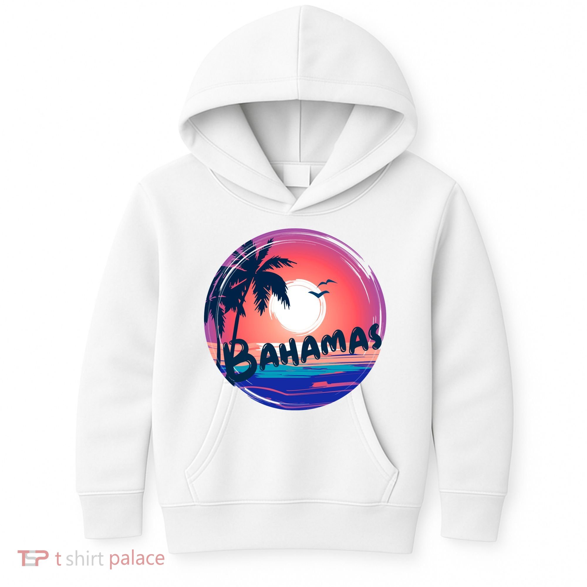 Bahamas Retro Circle Kids Hoodie