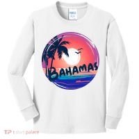 Bahamas Retro Circle Kids Long Sleeve Shirt thumb 0