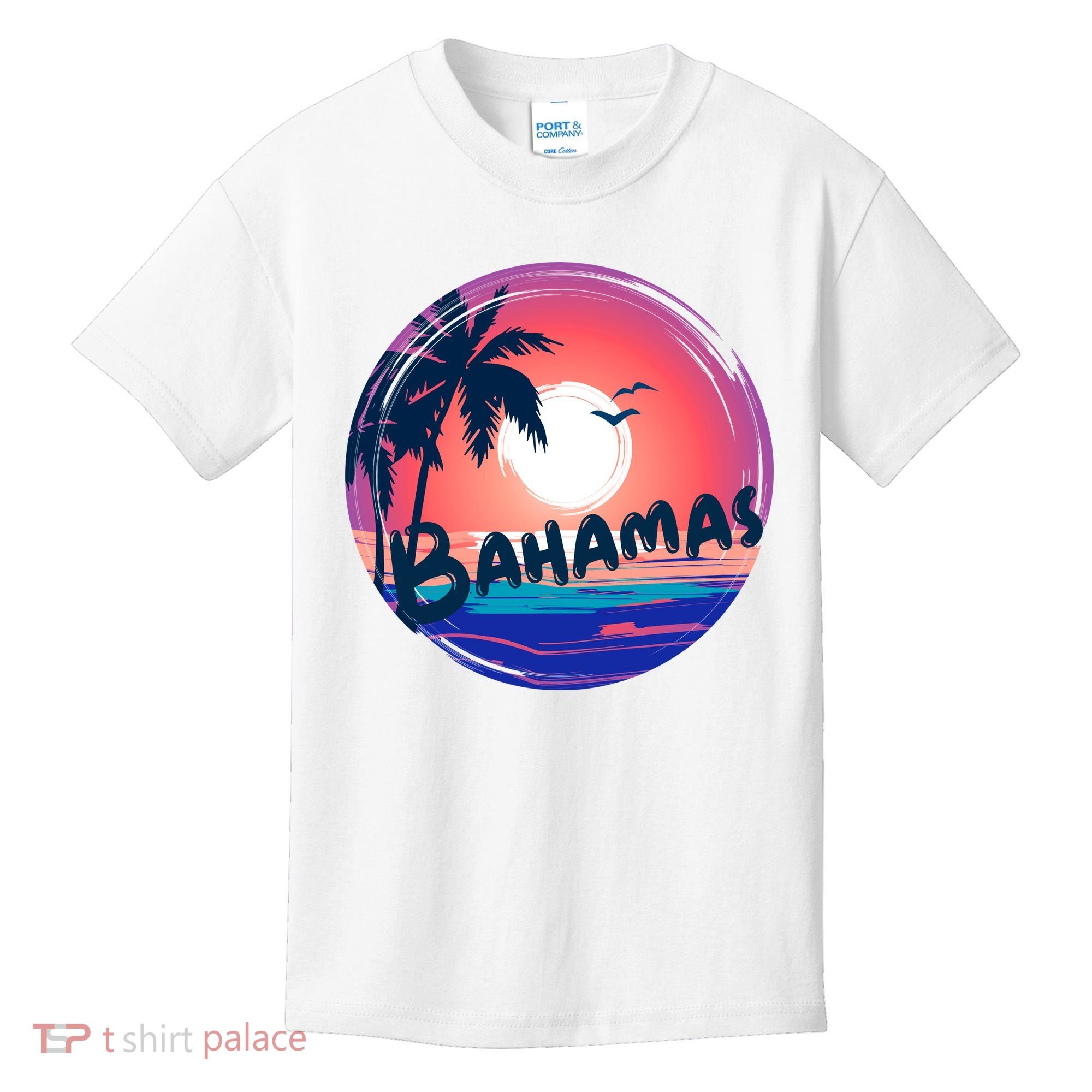 Bahamas Retro Circle Kids T-Shirt