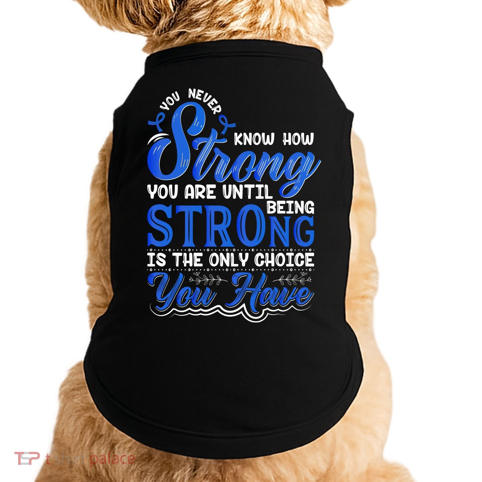Blue Ribbon Colon Cancer Doggie Tank