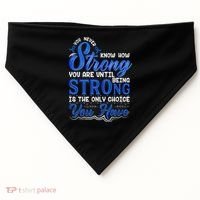 Blue Ribbon Colon Cancer USA-Made Doggie Bandana thumb 0