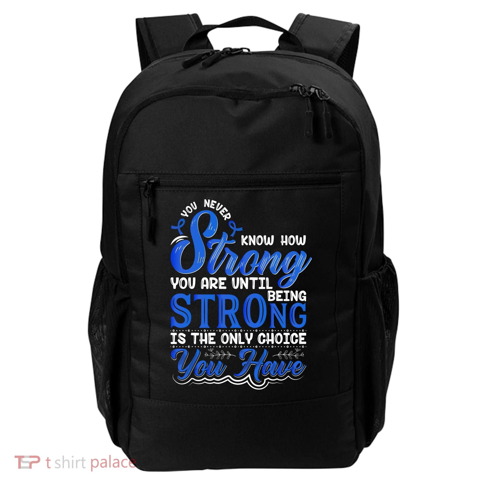 Blue Ribbon Colon Cancer Backpack