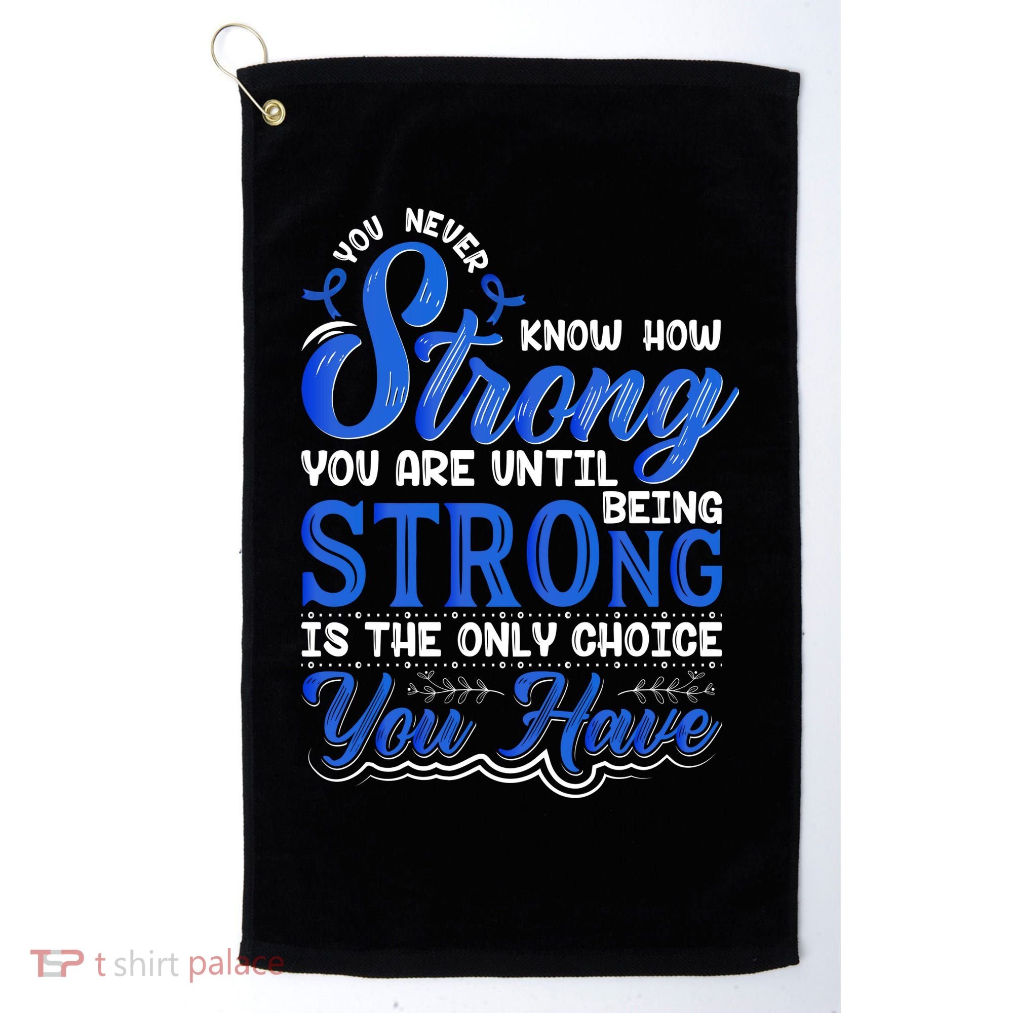 Blue Ribbon Colon Cancer Golf Towel