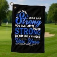 Blue Ribbon Colon Cancer Golf Towel thumb 1