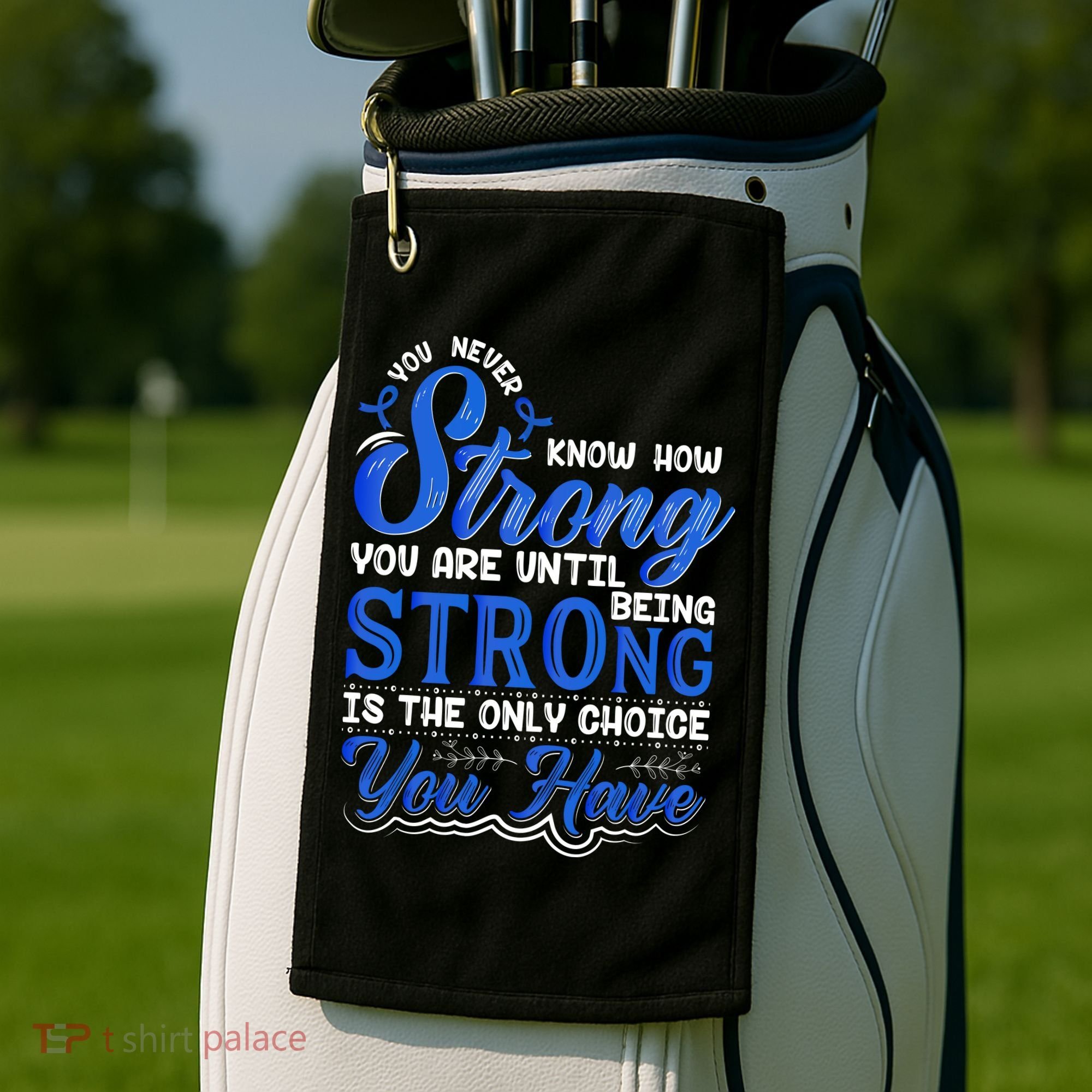 Blue Ribbon Colon Cancer Golf Towel