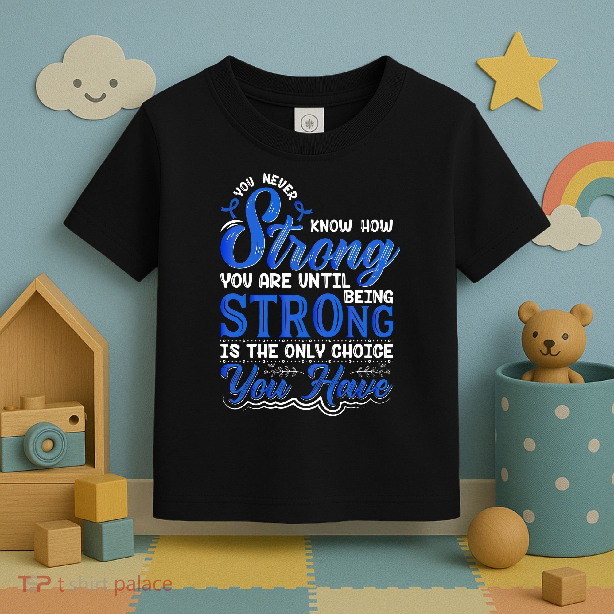 Blue Ribbon Colon Cancer Toddler T-Shirt