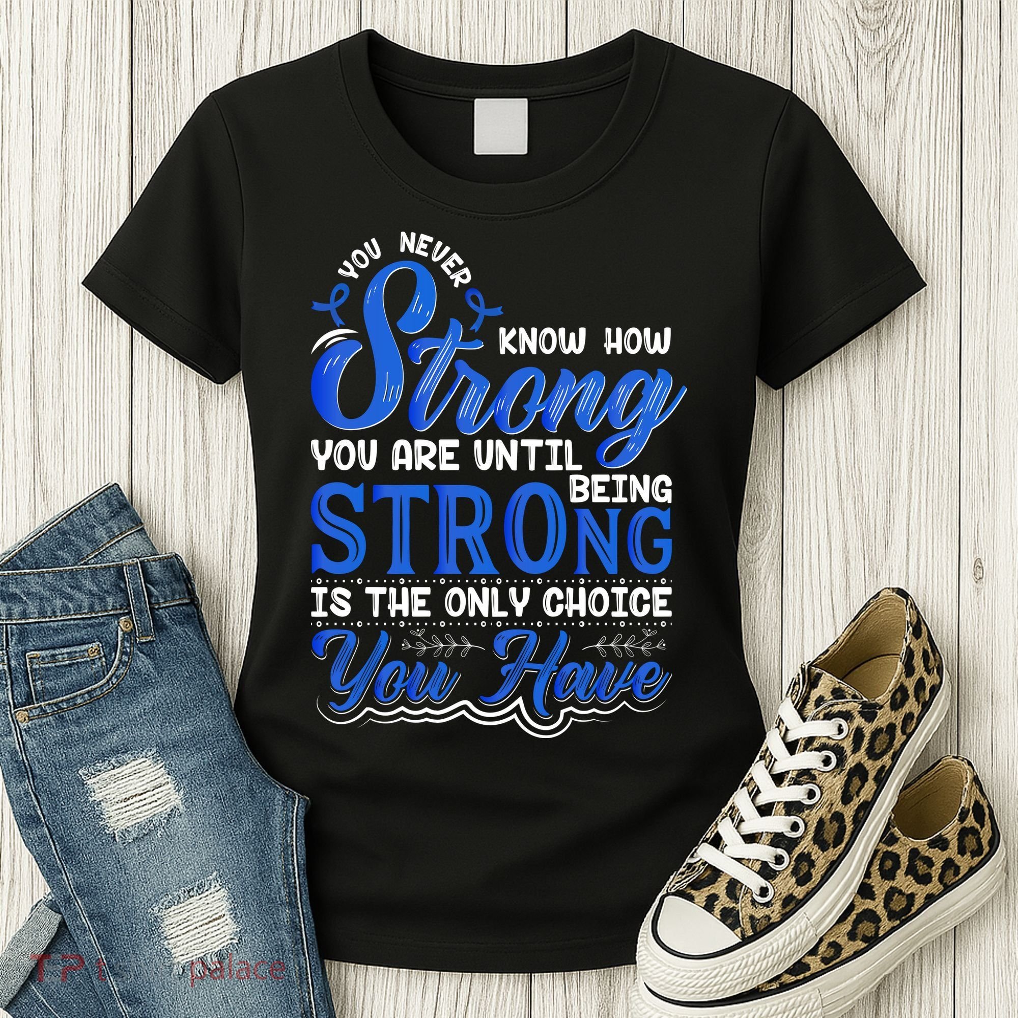 Blue Ribbon Colon Cancer Women's T-Shirt