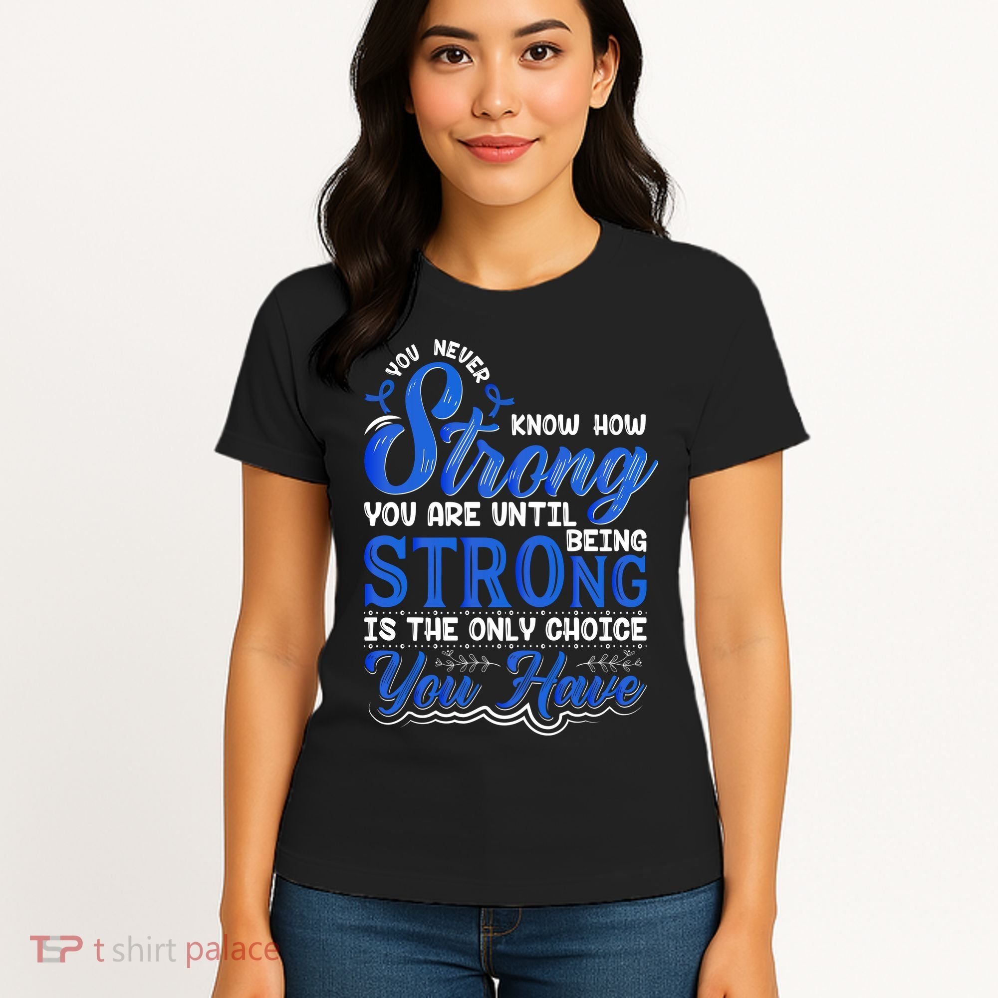 Blue Ribbon Colon Cancer Women's T-Shirt