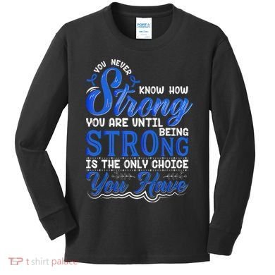 Blue Ribbon Colon Cancer Kids Long Sleeve Shirt