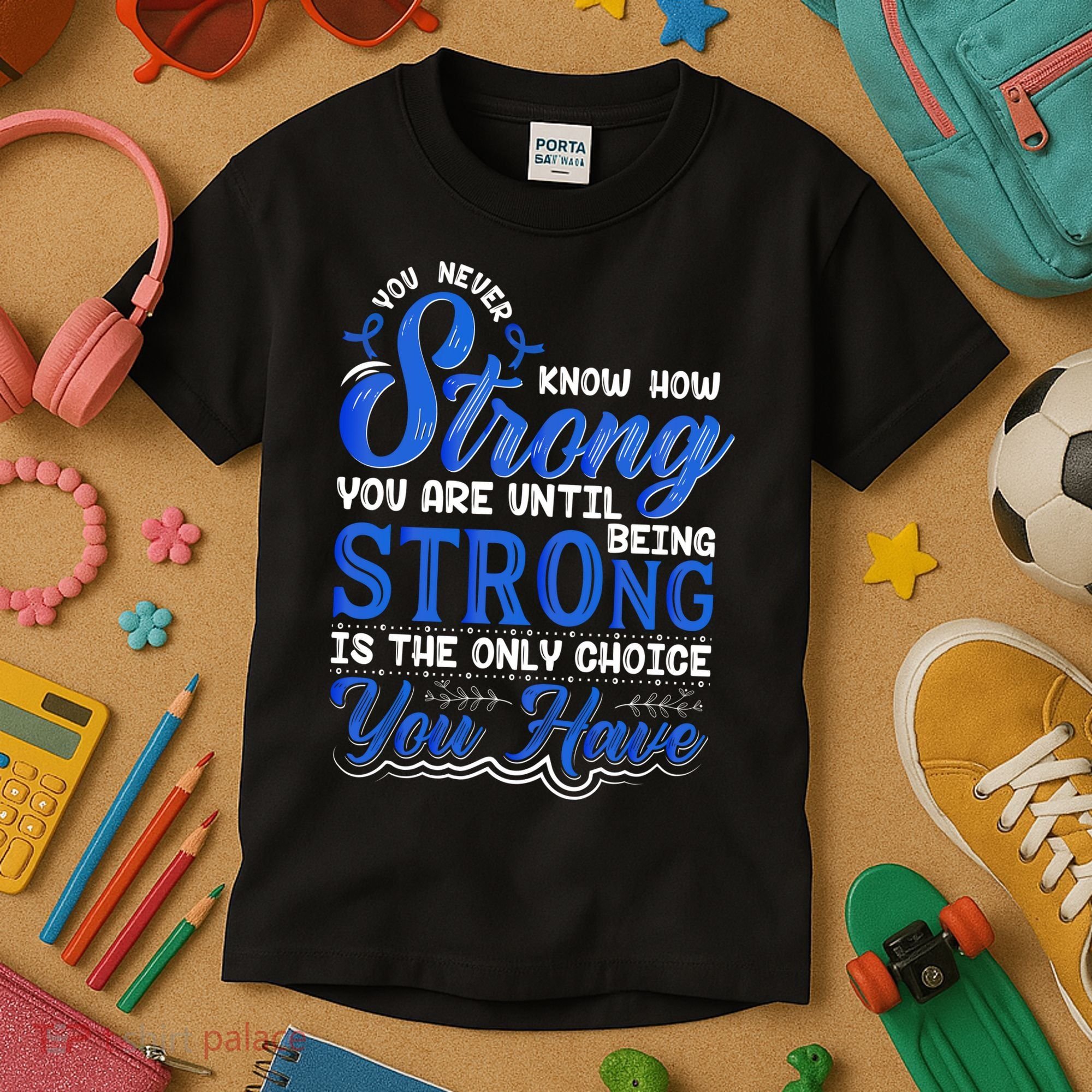Blue Ribbon Colon Cancer Kids T-Shirt