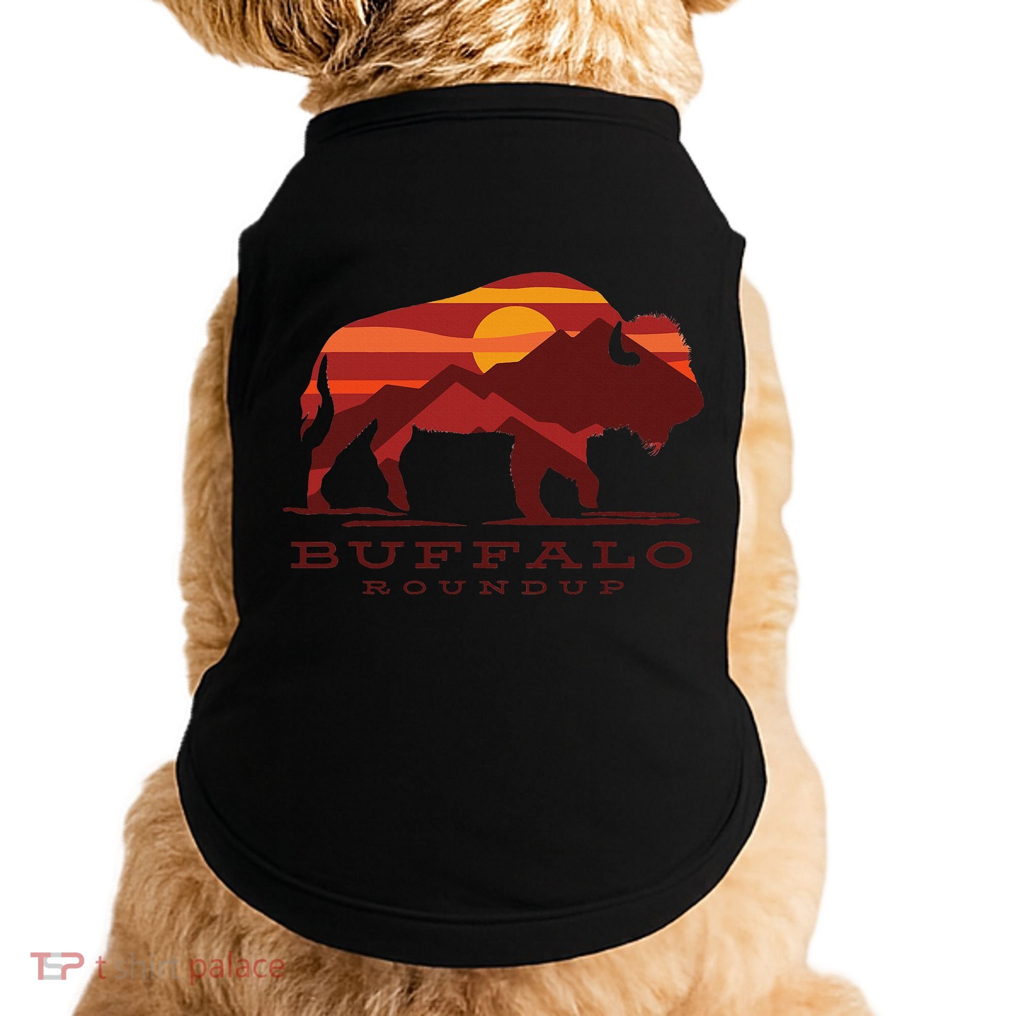 Buffalo Roundup Custer State Park South Dakota Sunset Doggie Tank