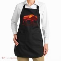 Buffalo Roundup Custer State Park South Dakota Sunset Apron thumb 2