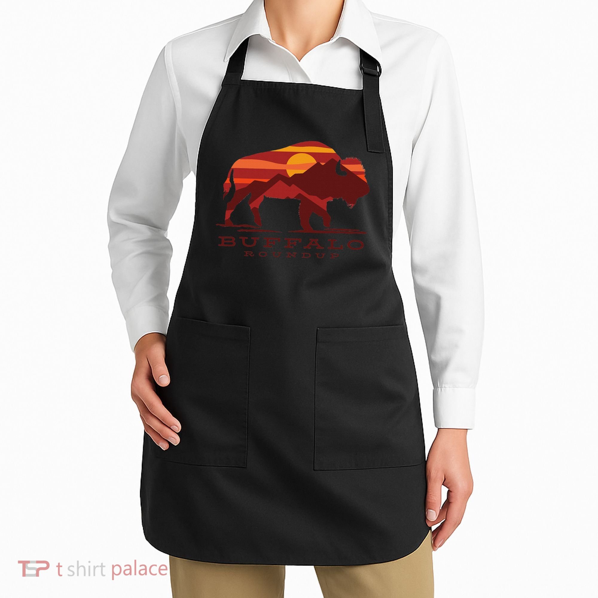 Buffalo Roundup Custer State Park South Dakota Sunset Apron