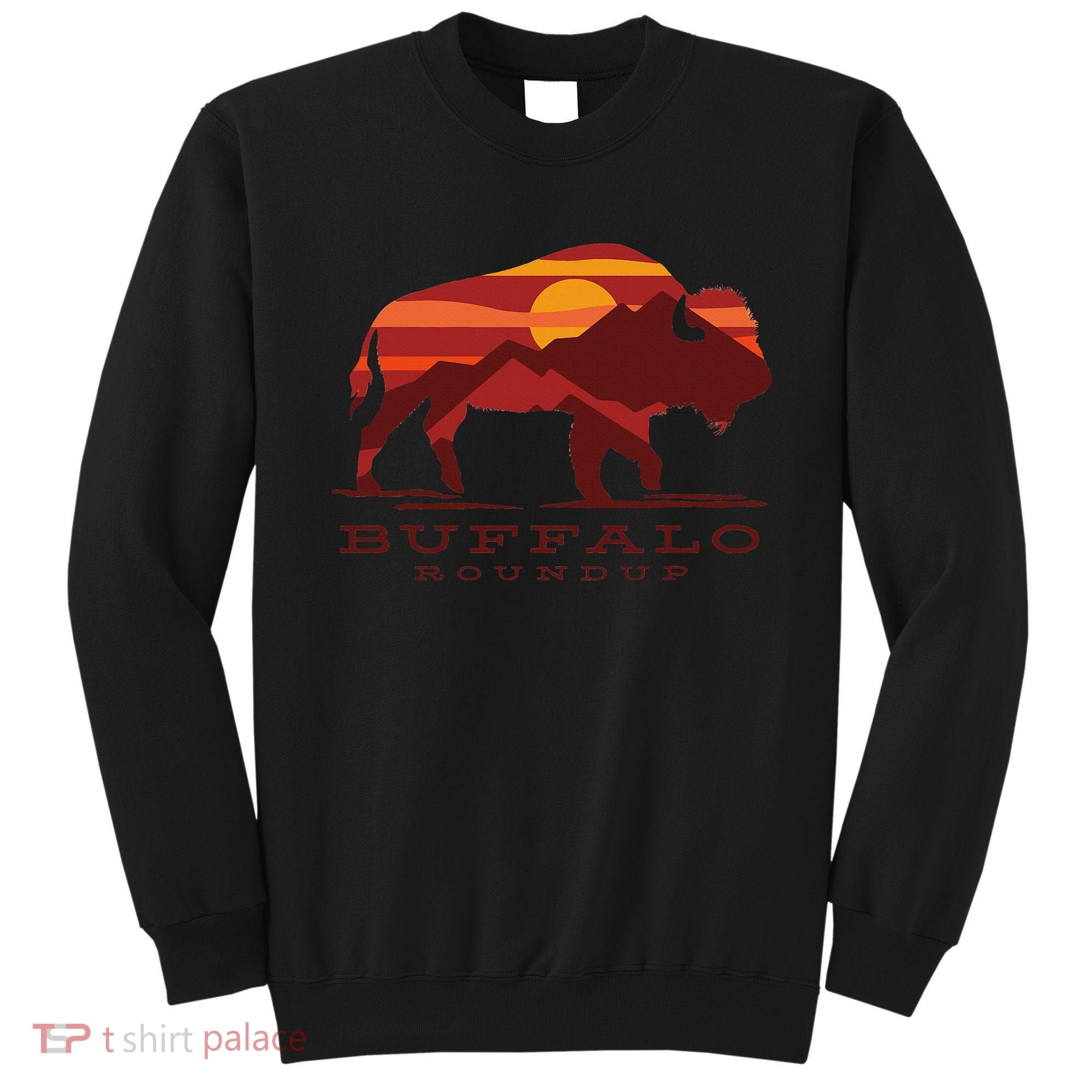 Buffalo Roundup Custer State Park South Dakota Sunset Sweatshirt