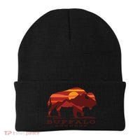 Buffalo Roundup Custer State Park South Dakota Sunset Beanie thumb 0