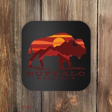 Buffalo Roundup Custer State Park South Dakota Sunset Coaster
