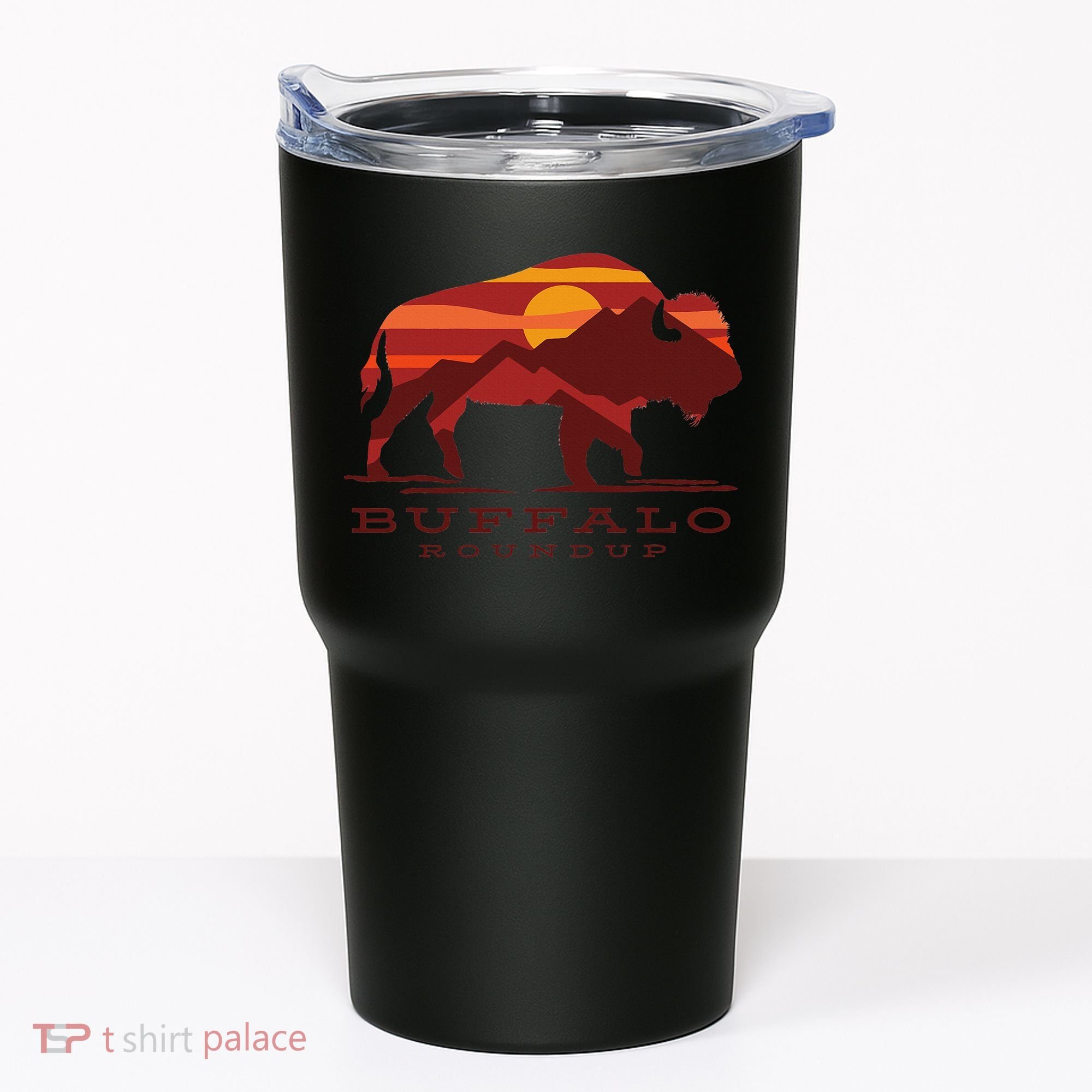 Buffalo Roundup Custer State Park South Dakota Sunset Tumbler