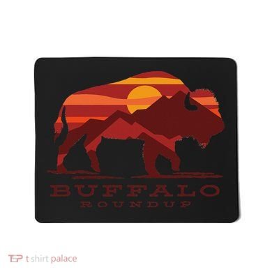 Buffalo Roundup Custer State Park South Dakota Sunset Mousepad