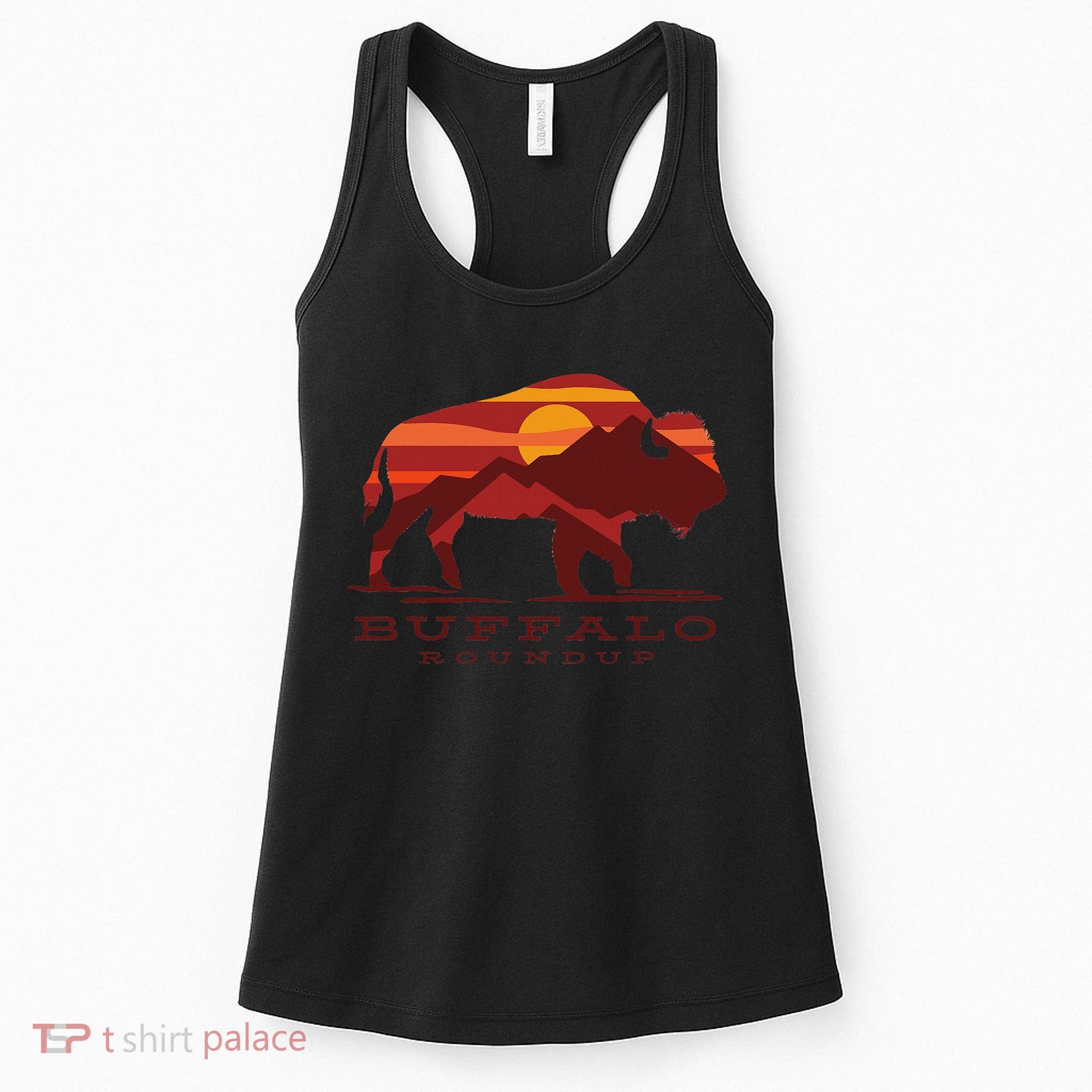 Buffalo Roundup Custer State Park South Dakota Sunset Women's Tank Top