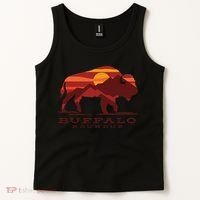 Buffalo Roundup Custer State Park South Dakota Sunset Tank Top thumb 2