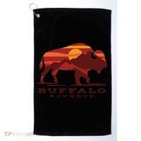 Buffalo Roundup Custer State Park South Dakota Sunset Golf Towel thumb 0