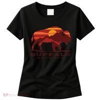 Buffalo Roundup Custer State Park South Dakota Sunset Women's T-Shirt thumb 0