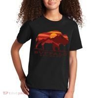 Buffalo Roundup Custer State Park South Dakota Sunset Kids T-Shirt thumb 2