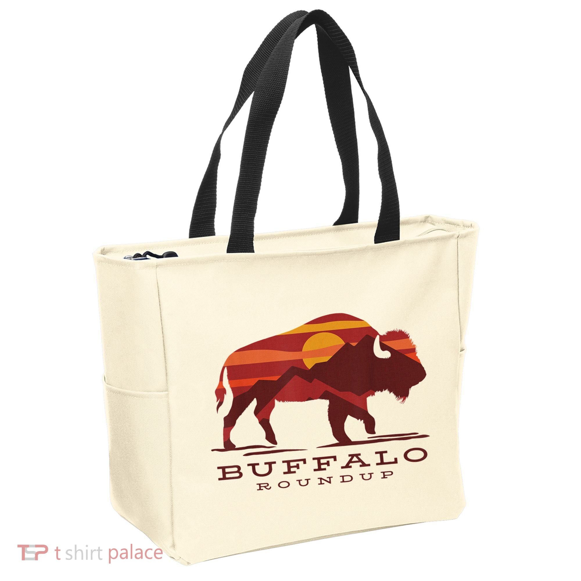 Buffalo Roundup Custer State Park South Dakota Sunset Tote Bag