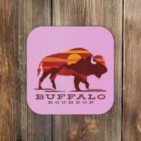 Buffalo Roundup Custer State Park South Dakota Sunset Coaster thumb 0