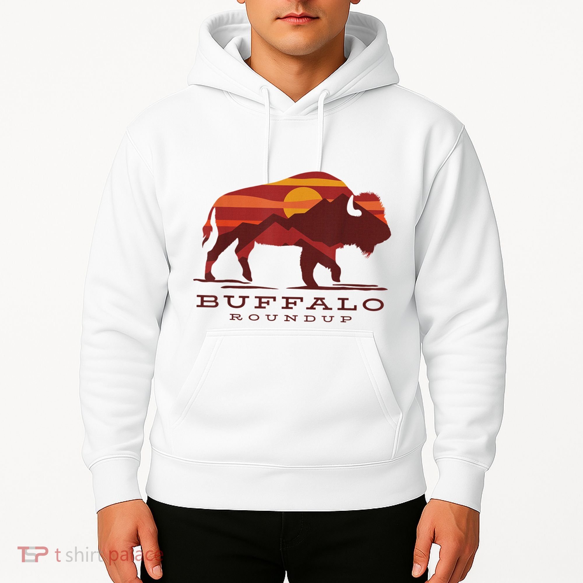 Buffalo Roundup Custer State Park South Dakota Sunset Hoodie