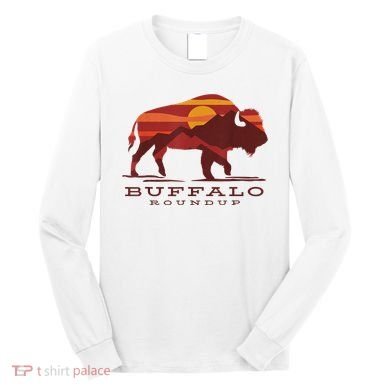 Buffalo Roundup Custer State Park South Dakota Sunset Long Sleeve Shirt