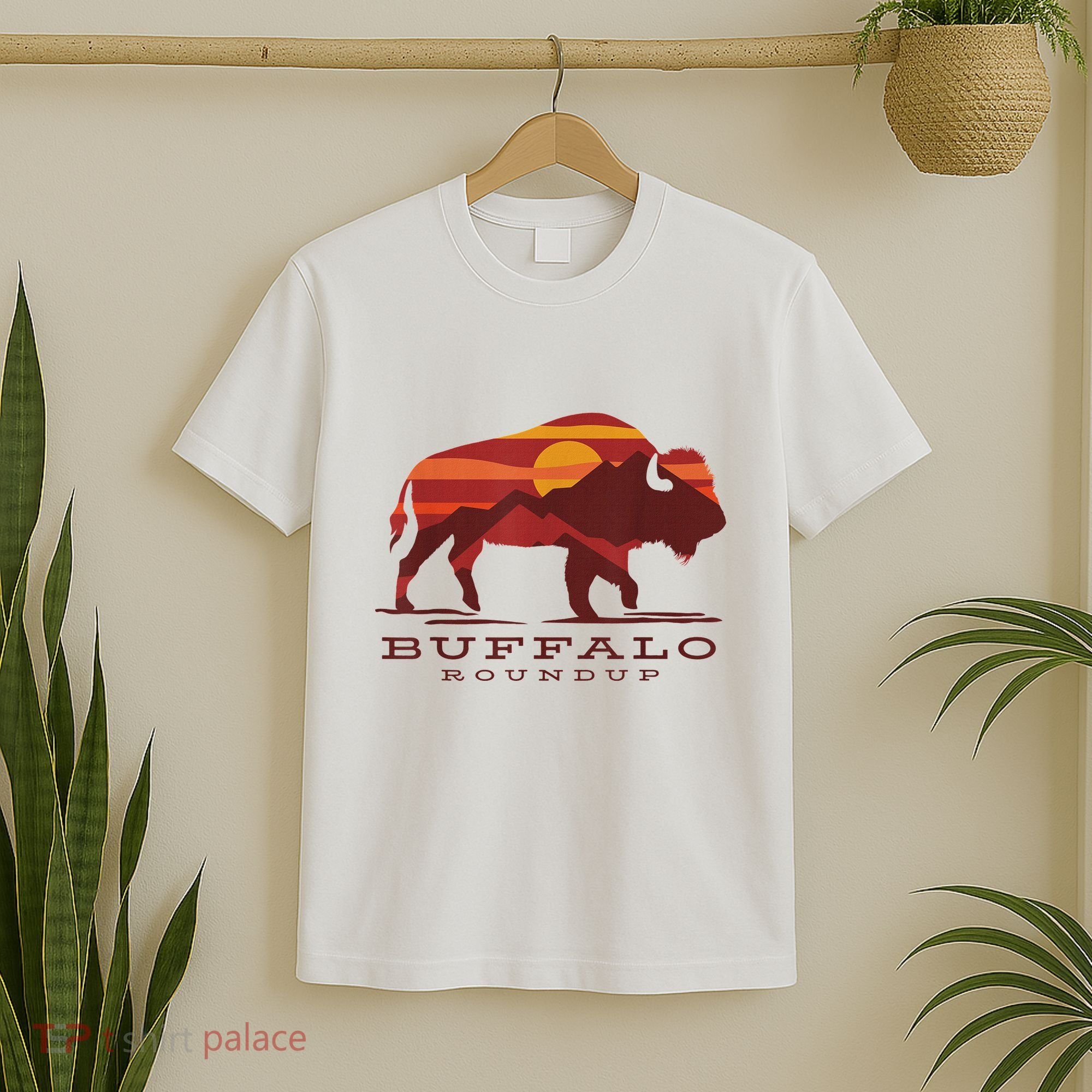Buffalo Roundup Custer State Park South Dakota Sunset T-Shirt