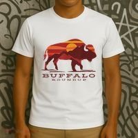 Buffalo Roundup Custer State Park South Dakota Sunset T-Shirt thumb 3