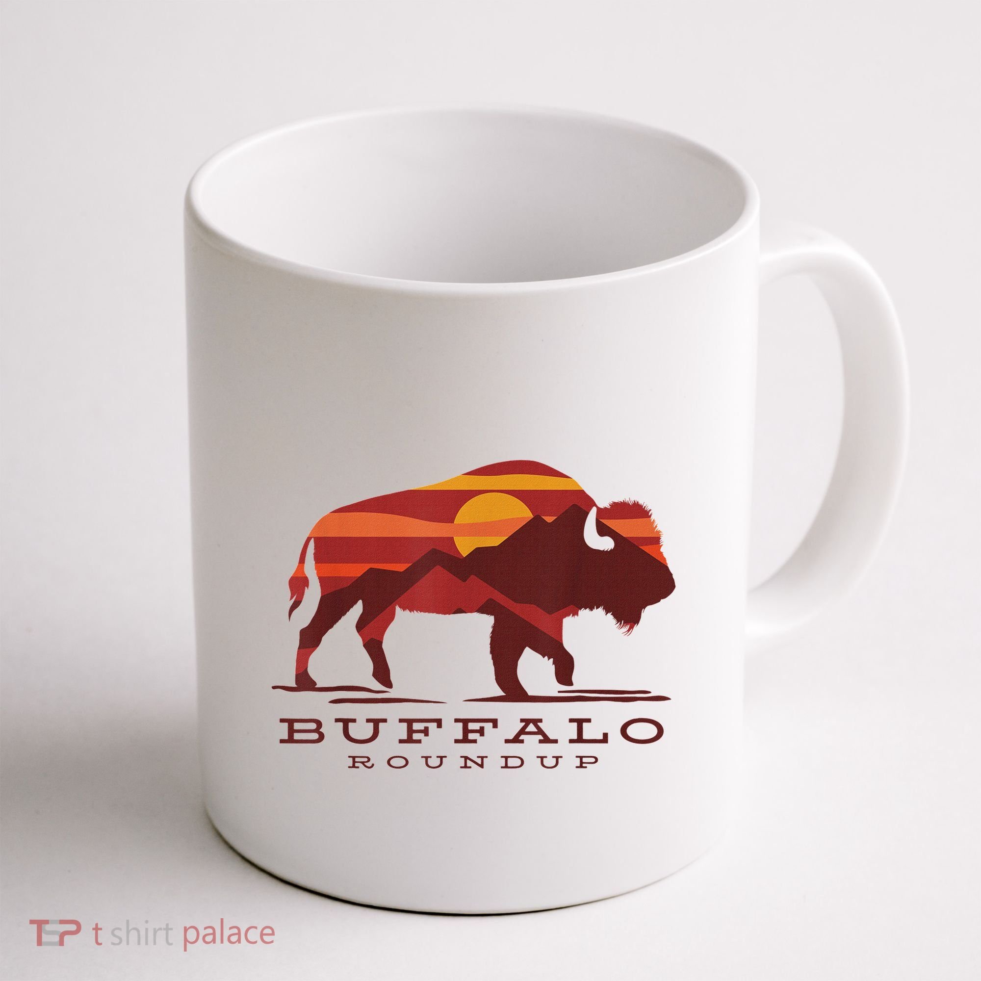 Buffalo Roundup Custer State Park South Dakota Sunset Coffee Mug