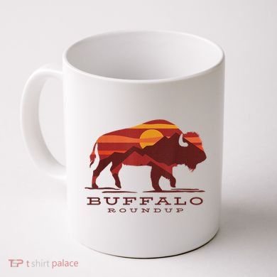 Buffalo Roundup Custer State Park South Dakota Sunset Coffee Mug