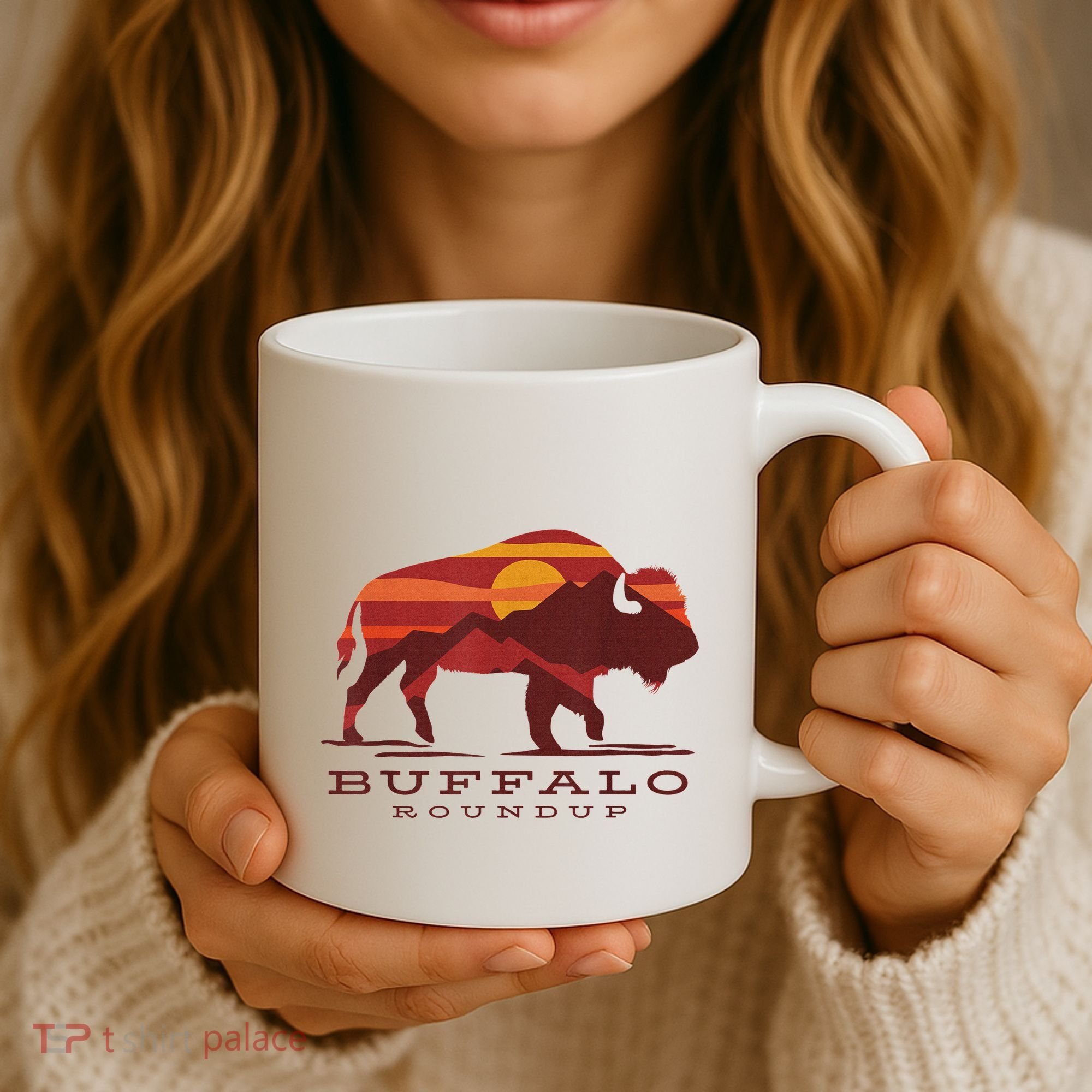 Buffalo Roundup Custer State Park South Dakota Sunset Coffee Mug