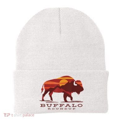 Buffalo Roundup Custer State Park South Dakota Sunset Beanie