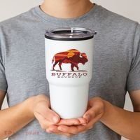 Buffalo Roundup Custer State Park South Dakota Sunset Tumbler thumb 2
