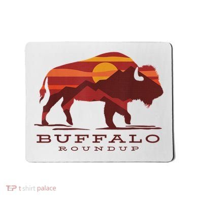 Buffalo Roundup Custer State Park South Dakota Sunset Mousepad