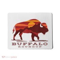 Buffalo Roundup Custer State Park South Dakota Sunset Mousepad thumb 0