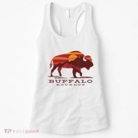 Buffalo Roundup Custer State Park South Dakota Sunset Women's Tank Top thumb 0