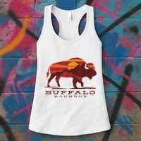 Buffalo Roundup Custer State Park South Dakota Sunset Women's Tank Top thumb 3