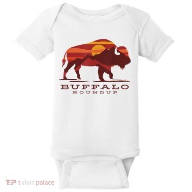 Buffalo Roundup Custer State Park South Dakota Sunset Baby Bodysuit