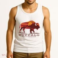 Buffalo Roundup Custer State Park South Dakota Sunset Tank Top thumb 3